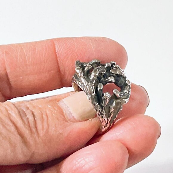 Rare Retired James Avery Tree Branch Openwork Dome Ring 925 size 6.5 - Picture 5 of 9